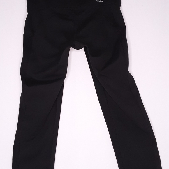 Adidas Womens Climalite Black Compression Cropped Leggings Size Small - Picture 3 of 7